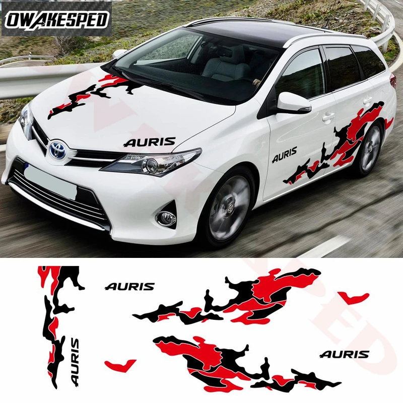 

1 Set Car Whole Body Sticker For-Toyota Auris Racing Sport Styling Auto Door Side Decor Vinyl Decals Exterior Accessories