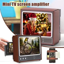 Retro TV Phone Holder Phone Stand Phone Screen Magnifier Phone Holder Screen Magnifier for Cell Phone Portable NC99