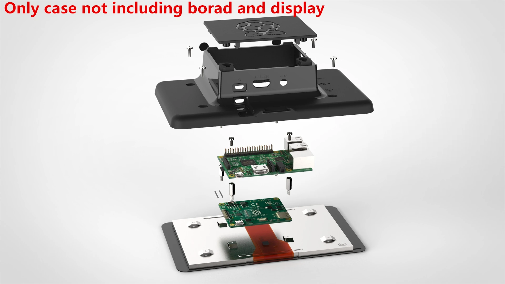 Чехол для сенсорного ЖК-экрана Raspberry Pi 2B 3B + Touch | Компьютеры и офис