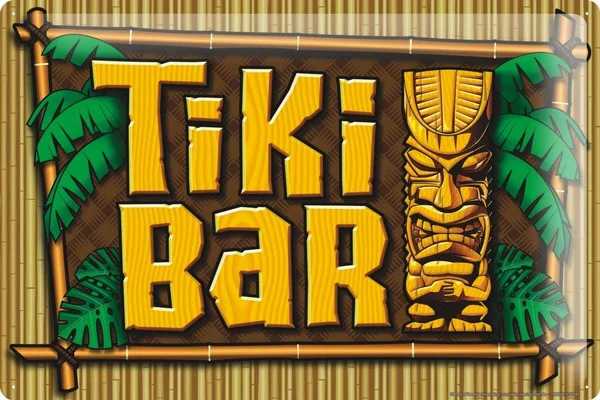 

Nostalgic Tin Sign Tiki Bar Coffee Bar Decoration