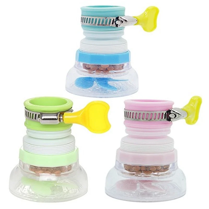 

Home Kitchen Retractable Rotating Tap Shower Wheat Rice Stone Splash-proof Extension Filter Universal Water Purifier