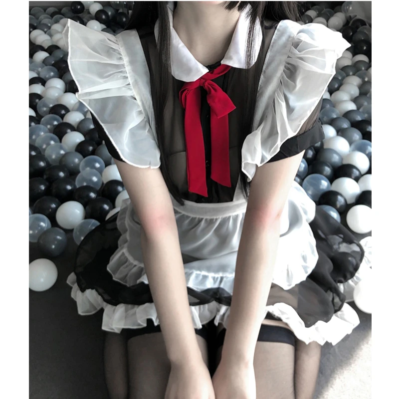 

Women Pajamas Perspective Backless Maid Outfit Porno Ladies Girl Temptation Sexy Costumes Cosplay Babydoll Sleepwear Erotic Lace