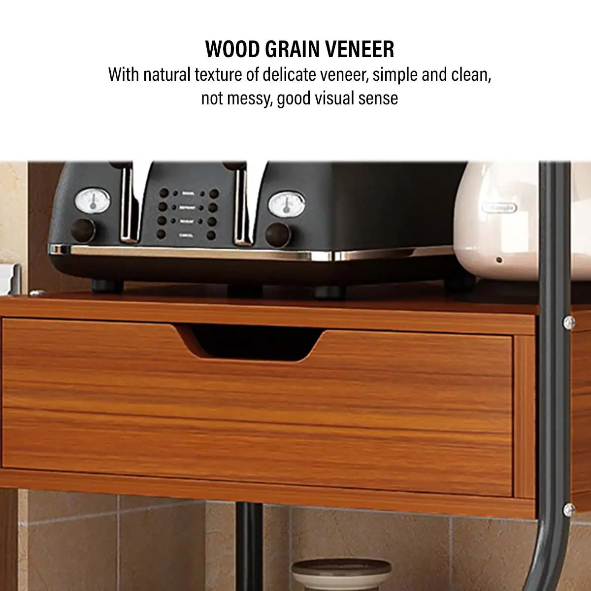 

3/4 Layers Kitchen Storage Rack Holder Tower Home Microwave Oven Rack Shelf Holder Dishes Cutlery Condiment Organizer Stand