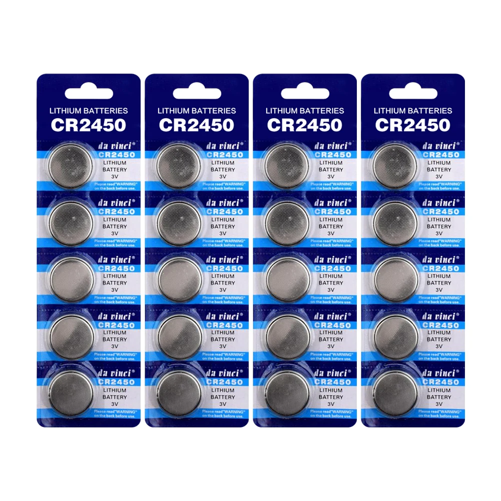 YCDC 20 шт. 3 в литиевая Кнопочная батарея для монет CR2450 DL2450 BR2450 LM2450 5029LC часов