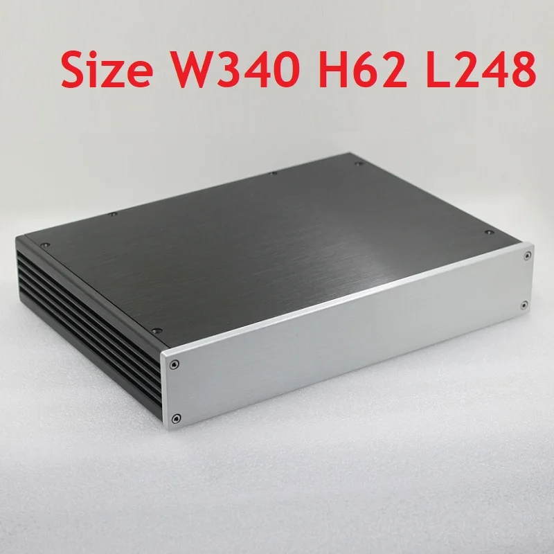 

DIY Anodized Aluminum Power Amplifier Supply Chassis Preamp Amp Enclosure DAC Box Headphone Case Home Hifi Audio W340 H62 D248