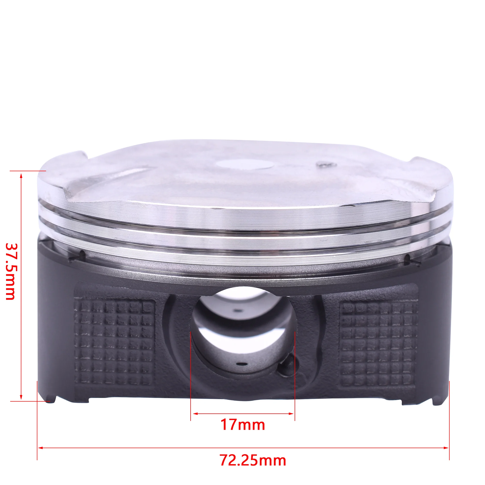 

72.25mm Pin 17mm Height 37.5mm +25 Motorcycle Engine 1 Stroke Cylinder Piston Rings Kit For KTM DUKE 200 200CC Oversize 0.25