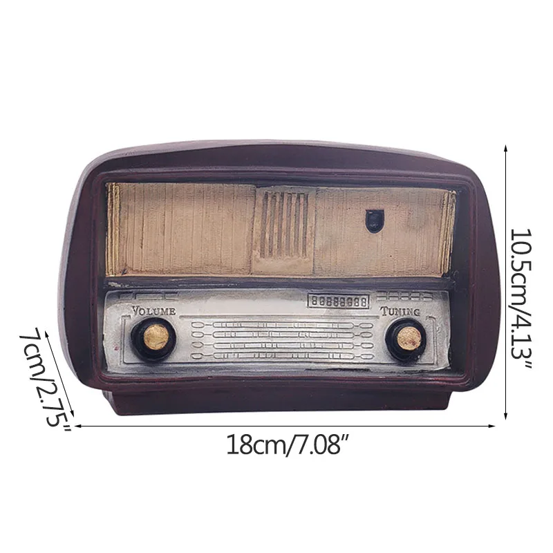 Креативные ретро-радиофигурки миниатюрная модель Статуэтка из смолы для