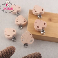 xcqgh 5pcs pacifier clip making wooden soother clip nursing accessories silicone diy dummy clip chains wooden baby teether
