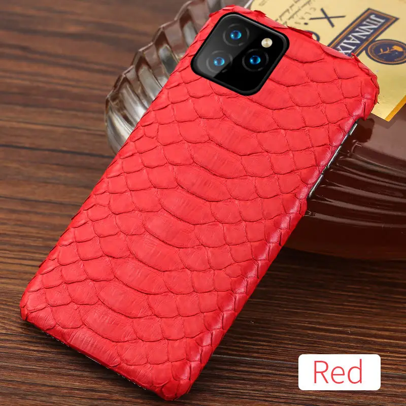 Красный LANGSIDI чехол из натуральной кожи для iphone 11 pro max, оригинальная задняя крышка из кожи питона для iphone 11, чехол xr xs max 7 8, чехол из натуральной змеиной кожи, fundas для Apple iphone 11 pro, Новинка - Цвет: Красный