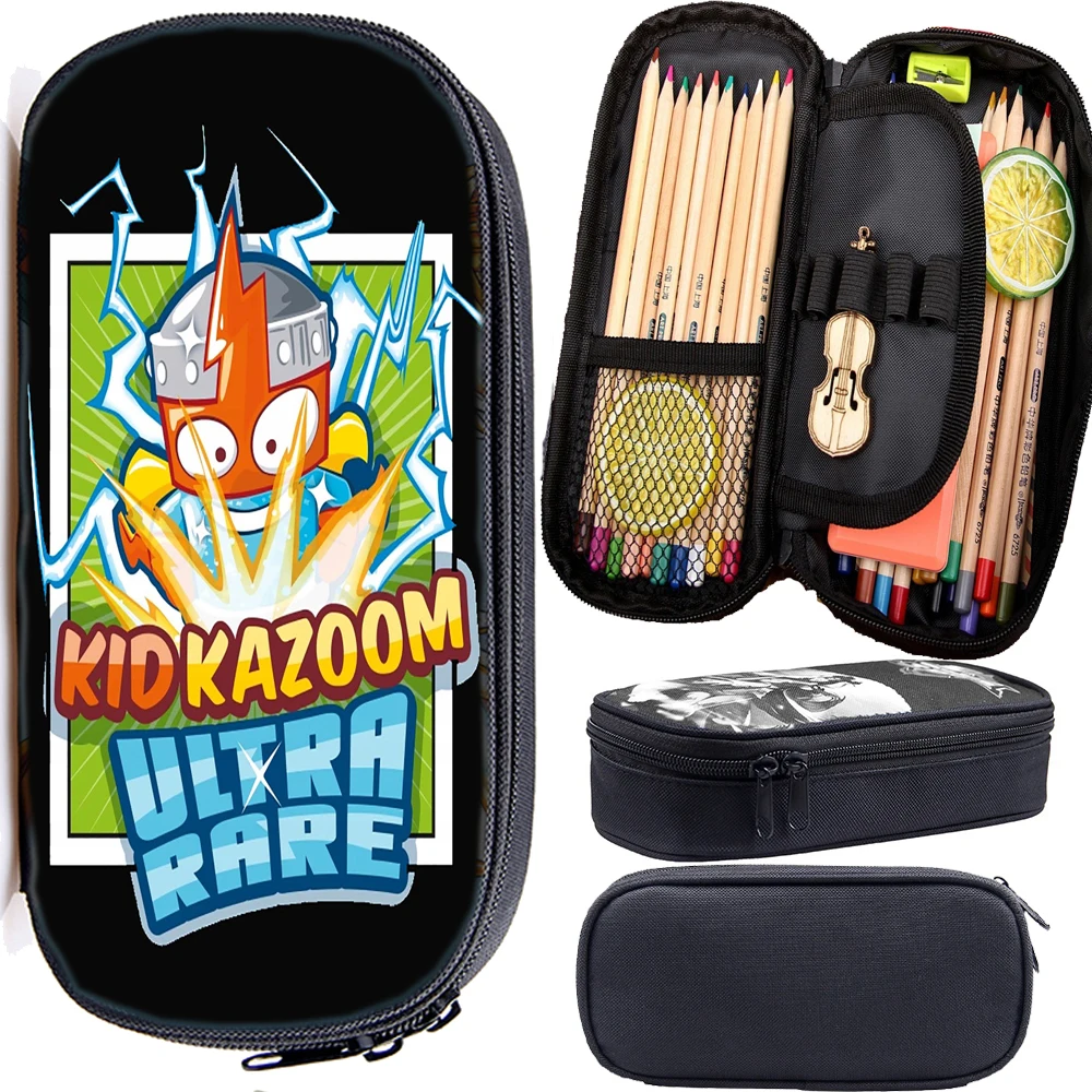 

Чехол для косметики Super Zings, многофункциональный чехол для карандашей, сумка для макияжа большой емкости для мальчиков и девочек, школьные п...