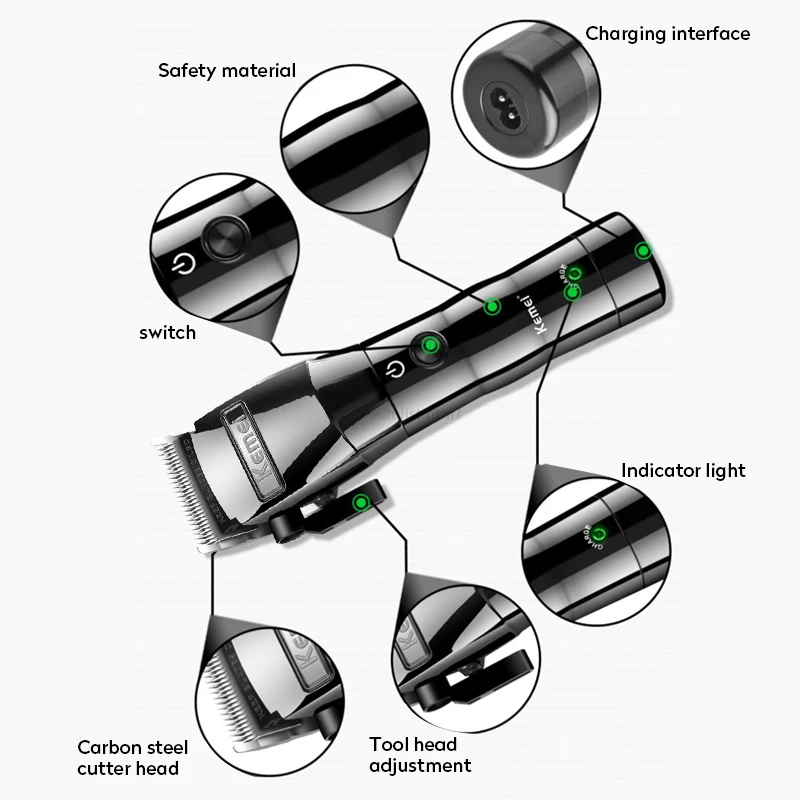 Электрическая машинка для стрижки волос профессиональная беспроводная
