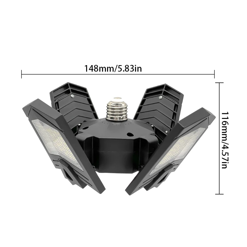 

LED Garage Lights 120W Newest 4 Panels Deformable Garage Ceiling Lights Garages Lighting Fixture for Workshops and Barns