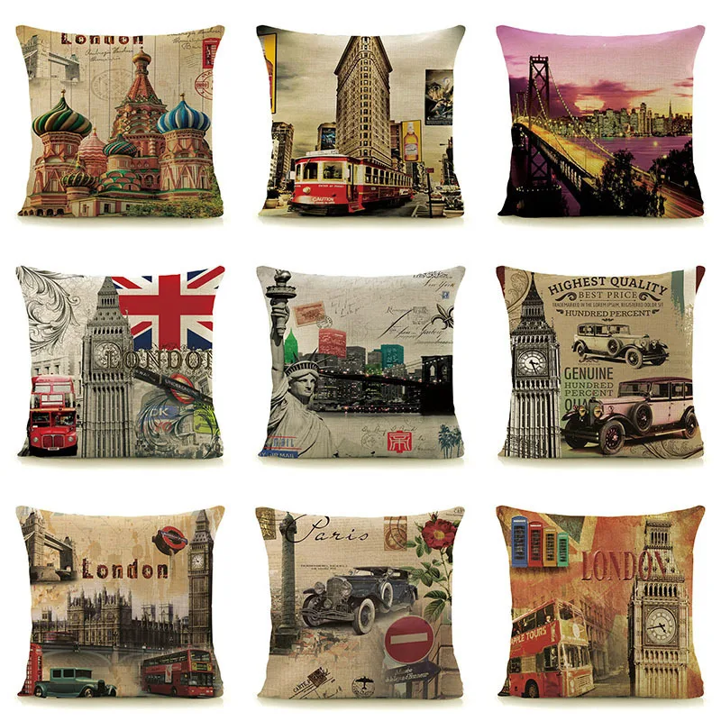 Чехлы для подушек декоративные наволочки дивана автомобиля кресел в винтажном