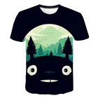 Футболка для мальчиков с 3D рисунком Тоторо в стиле Харадзюку, Детская футболка для студийной фотосъемки, кавайная футболка, забавная мультяшная футболка, милый топ