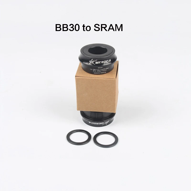 MEROCA BB30 PF30 черный керамический подшипник оси пресс в KLUBER велосипедный кронштейн Сверхлегкий 104 г 7075AL CNC велосипедная ось прочная - Цвет: BB30-SRAM-Black