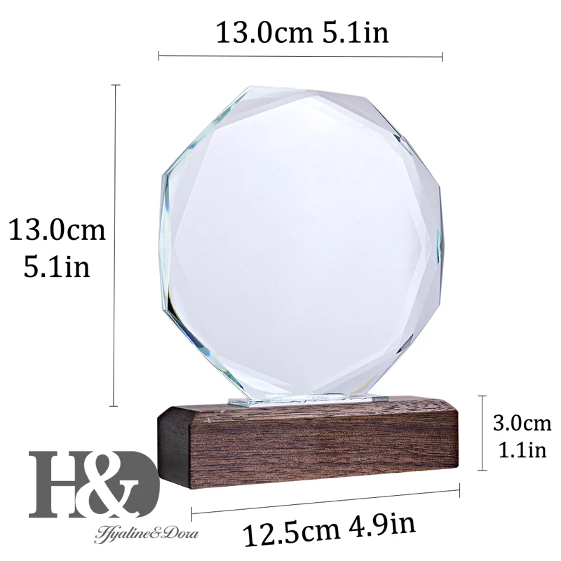 H&ampD Personalized Crystal Octagon Trophy Laser Engraved Meeting Graduation Souvenir Sport Sales Winner Honor Awards Paperweight | Дом и сад