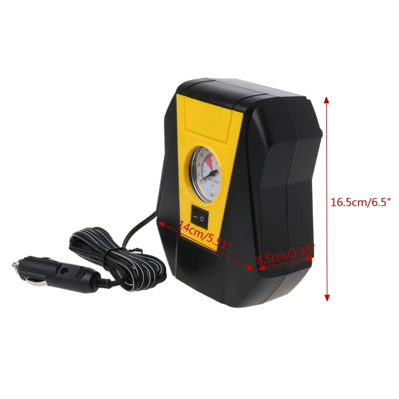 

Car 12V Electric Tire Inflator Auto Portable Air Compressor Pump LED Emergency