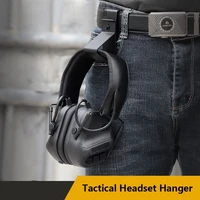 tactical headset hanger buckle hunting wargame army combat headphone bracket portable mobile phone holder headset accessories