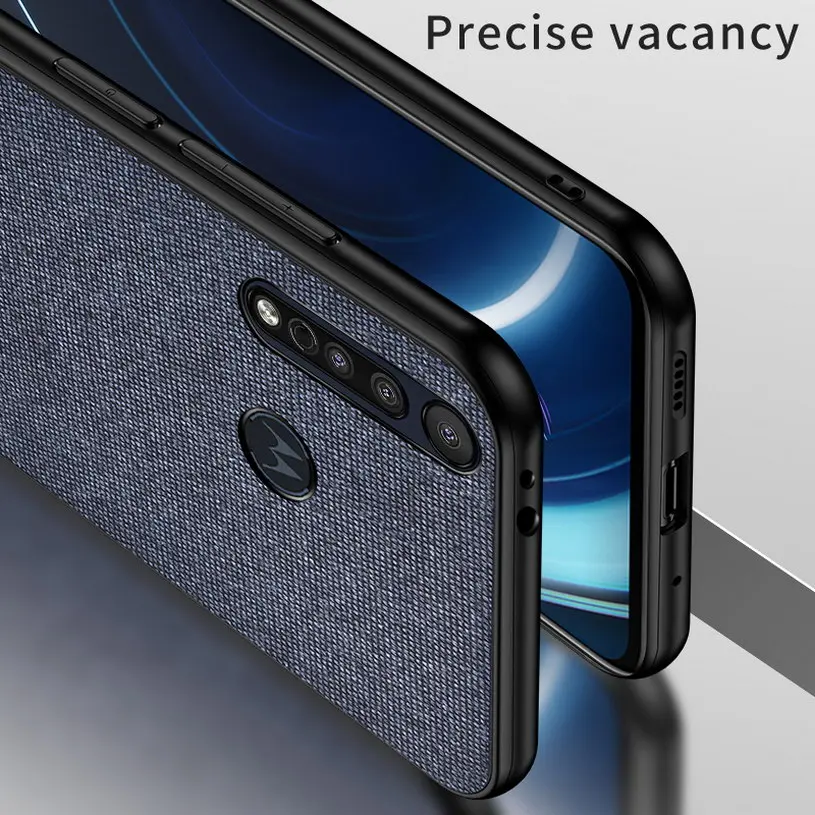 luxury cloth texture case for motorola moto g8 plus play case one macro phone case for moto p40 one vision action zoom fundas free global shipping