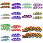 ЛГБТ гордость Радуга пансексуал асексуальный Genderqueer бисексуальный браслет ювелирные изделия силиконовый браслет