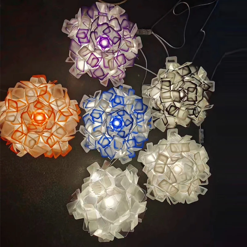 

Colorful Artist Flower Chandelier Indoor Lamps for Living Room Restaurant Bedroom Ceiling Chandelier Lighting Dia50/78cm