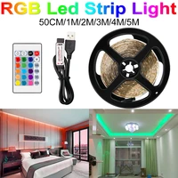 5v rgb lighting strip led usb light tape 2835 smd flexible tv backlight 0 5m 1m 2m 3m 4m 5m lamp tira led lights for room decor
