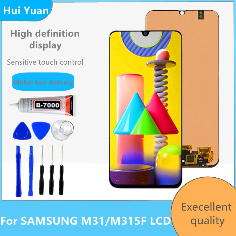 

6.4'' Display For Samsung Galaxy M31 M315 SM-M315F SM-M315F/DS LCD Display Touch Screen Digitizer Assembly Super AMOLED