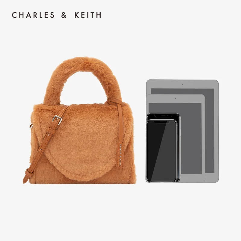 CHARLES＆KEITH Новинка 2020CK2-50781020Женская Cумка на плечо с Откидной крышкой Плюшевый верх