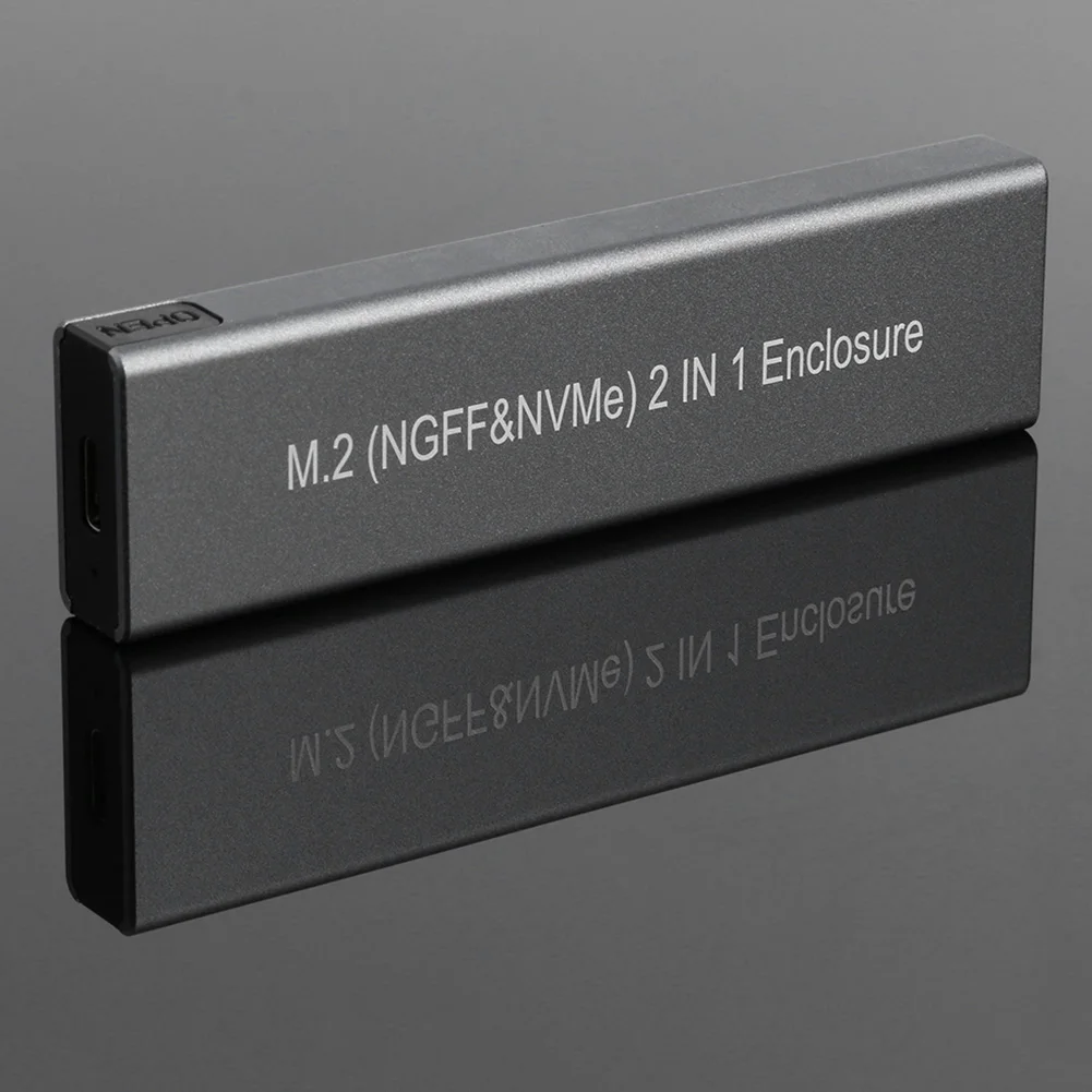 Чехол для M2 SSD футляр NVME M.2 на USB Type C 3 1 адаптер Dual PCIE NGFF SATA M/B чехол ключа 2230/2242/2260/2280