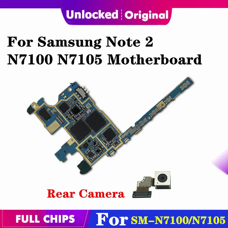 Для Samsung Galaxy Note 2 N7100 N7105 материнская плата Ed оригинал с чипами Android установлены