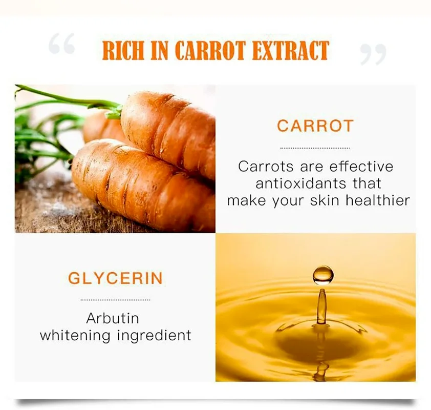 

30g Natural Carrot Facial Essence Original Liquid Skin Moisturizing Lifting Moisturizing Spot Essence Whitening Serum Skin Care