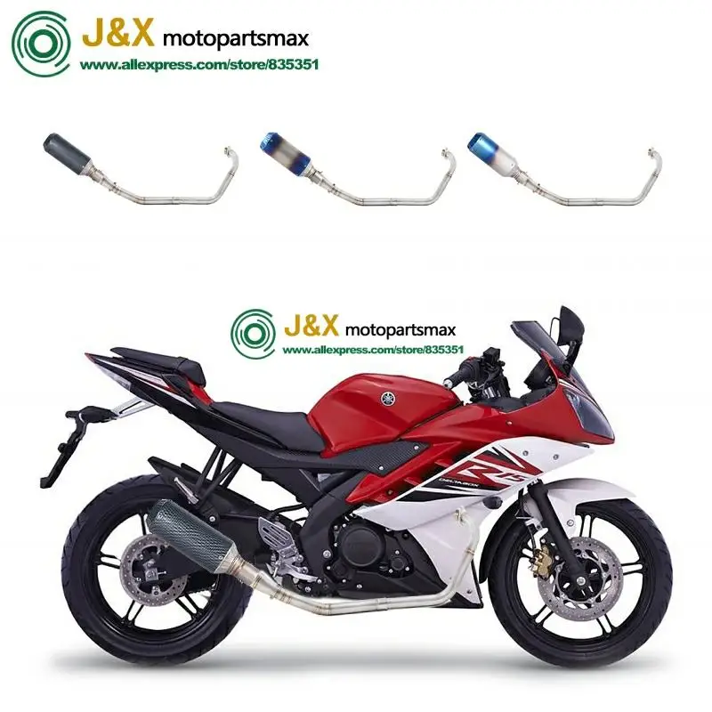 Мотоциклетная полная выхлопная система Escape Slip On для Yamaha YZF R15 R125 MT125 V3 MT15 MT-15 2008-2017