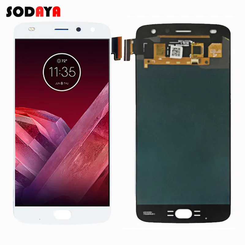 Черный белый для Motorola Moto Z2 Play LCD XT1710 ЖК дисплей сенсорный экран дигитайзер в сборе