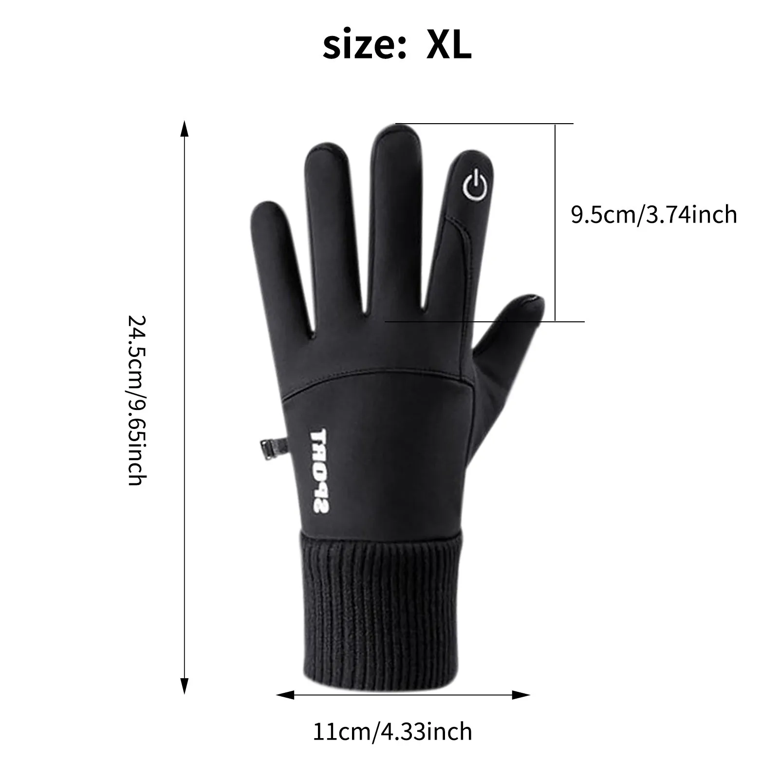 

Waterproof Gloves Unisex Touch Screen Full Finger Breathable Powered Motorbike Racing Riding Gloves Winter Velvet Warm Mittens