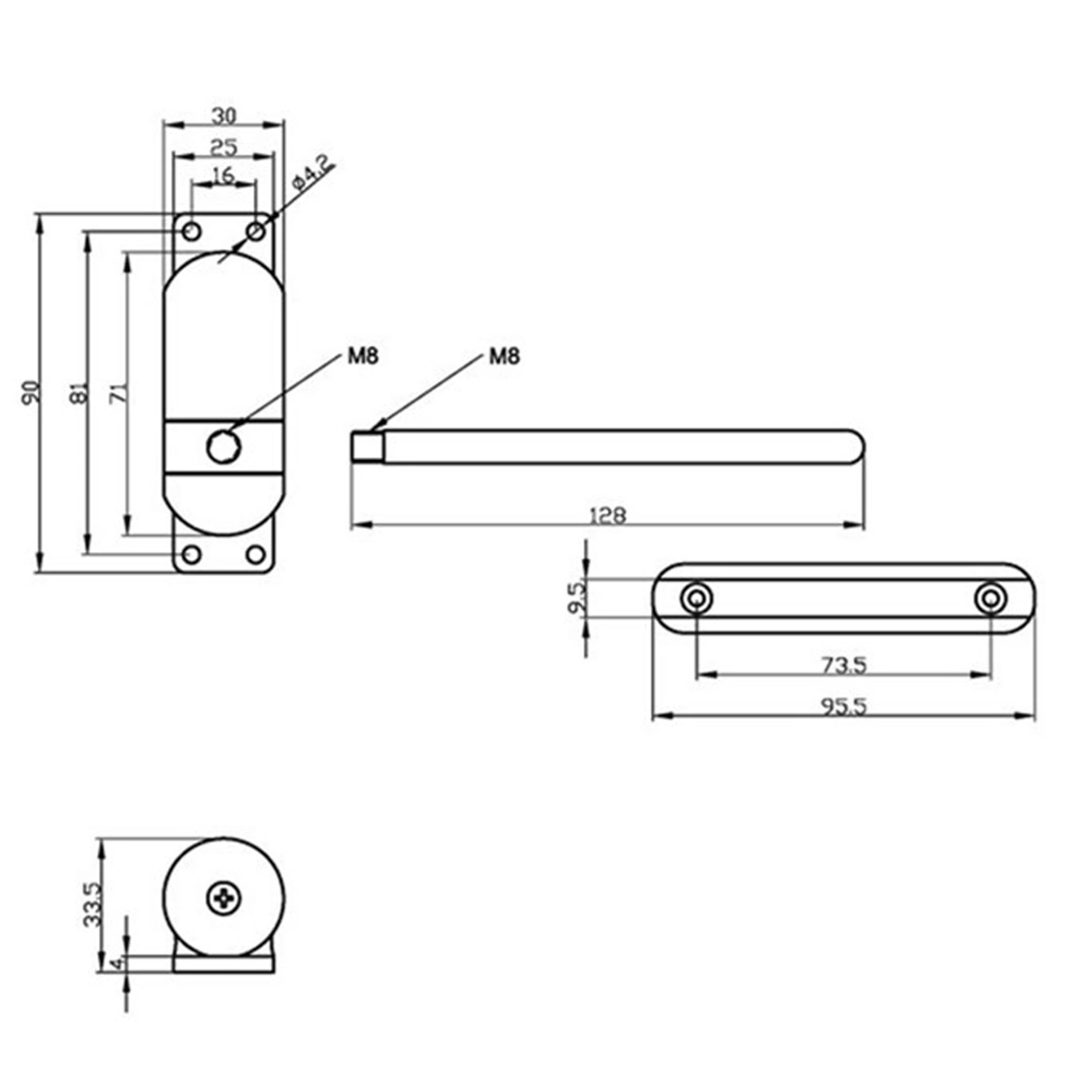 Регулируемая дверная мини-приставка из цинкового сплава 10-60 кг | Обустройство