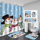Занавеска для душа с Санта-Клаусом, Рождественская Водонепроницаемая занавеска для ванной комнаты, занавеска для ванной комнаты, занавеска для душа