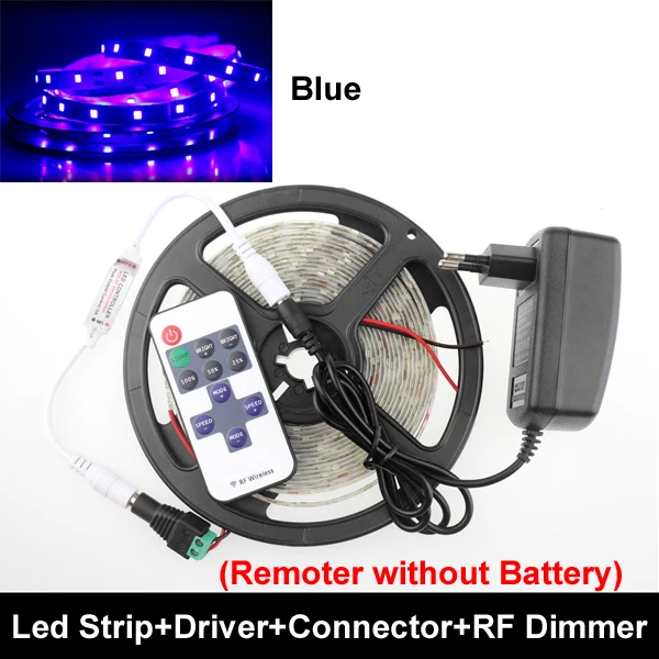 RF-Blue SMD 5050 светодиодные полосы водонепроницаемый теплый белый красный синий Epistar 60 светодиодов/м Ambilight Подсветка Водонепроницаемый 12 В светодиодные полосы дистанционного управления - Испускаемый цвет: RF-Blue