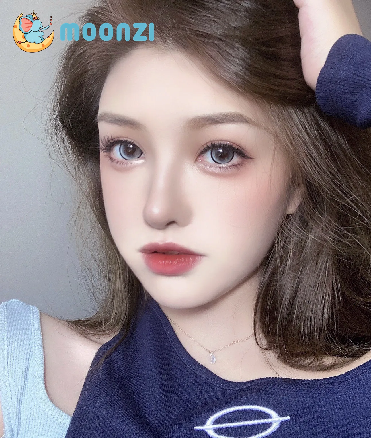 MOONZI Yogurt Pops Contact Lenses Annually Gray Soft for Eyes big pupil Lens Myopia Prescription degree 2pcs/Pair | Красота и