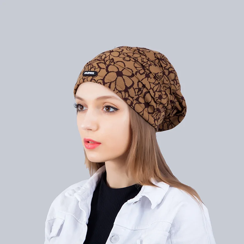 

New Hip Hop Style Pattern Labeling Hat Men's and Women's Korean Version of Baotou Pile Cap Casual Warm Headgear