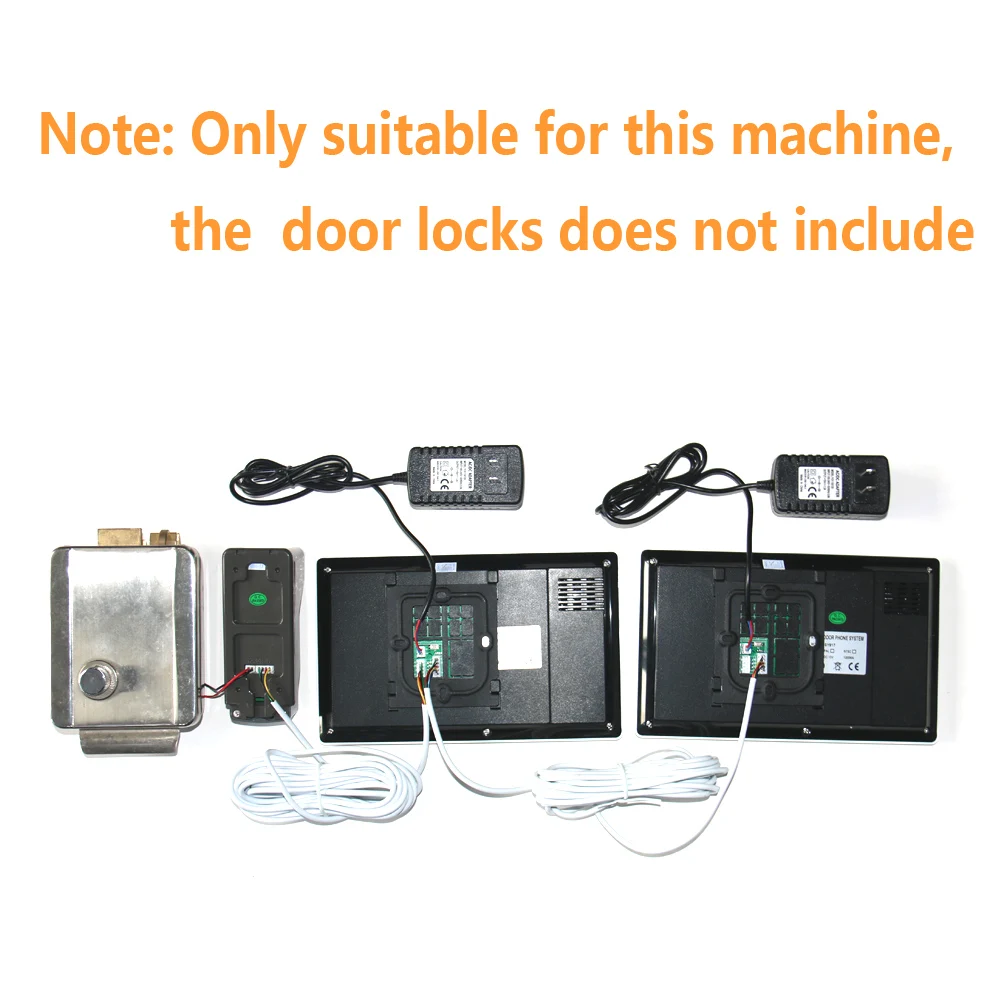 

7'' LCD Wired 2 Monitors Video Door Phone Visual Video Intercom Speakerphone Intercom System With Waterproof Outdoor IR Camera