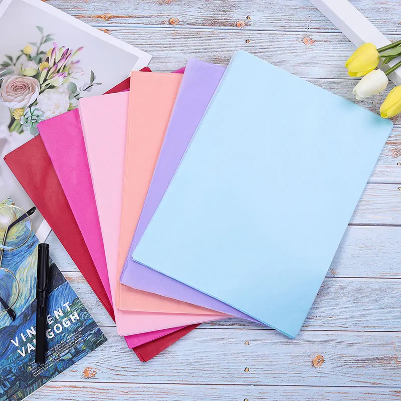 

100 Sheets/bag 21X30CM Retro Colorful Tissue Paper Wrapping Craft Paper DIY Gift Folding Handmade Paper Party Decor DIY Packing