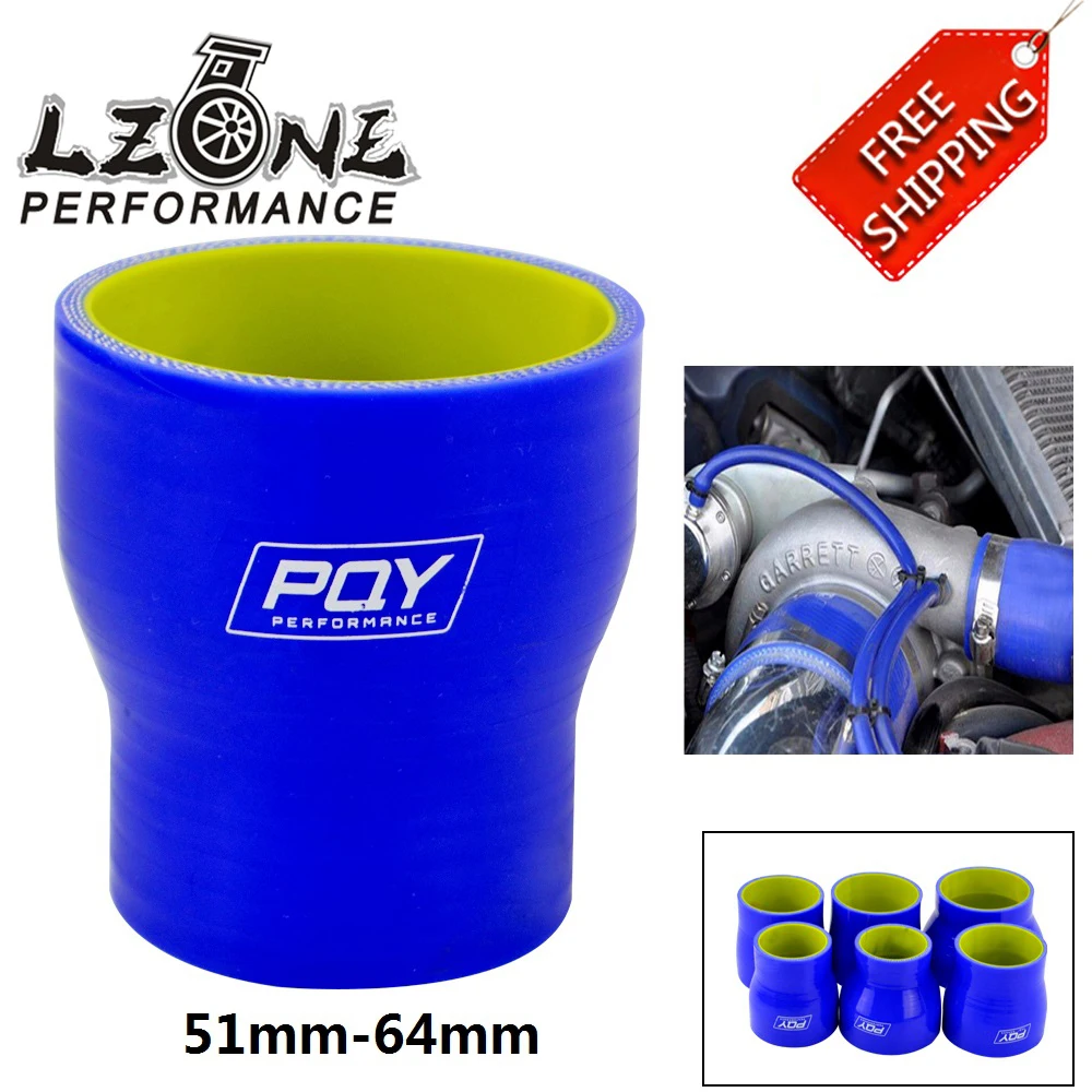 LZONE - 2 &quot-2 5&quot 51 мм-64 мм силиконовый шланг прямой Редуктор соединение синий и