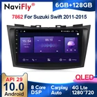 6G + 128G QLED 4G 2 din Android 10 автомобильный dvd-плеер для Suzuki Swift 2011-2015 автомобильный Радио мультимедийный плеер GPS Навигация BT WIFI