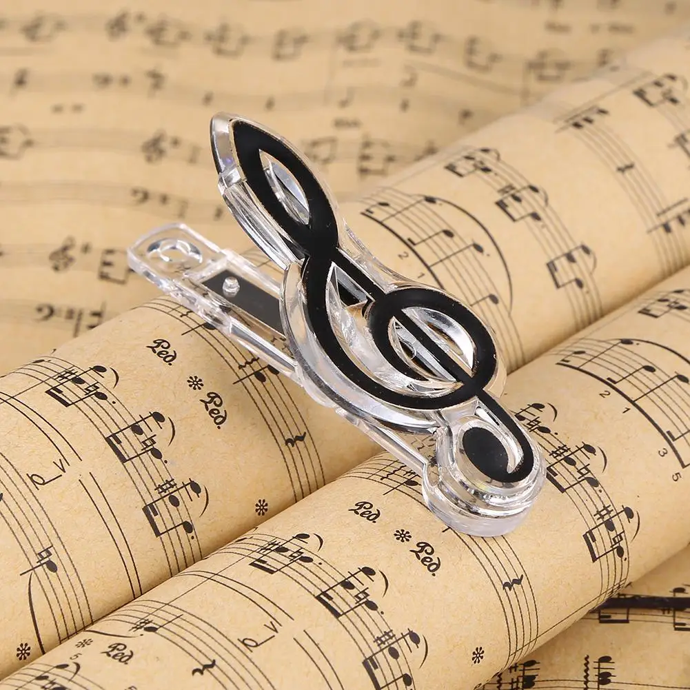 

Letter Paper Clip Piano Music Book Paper Sheet Plastic Musical Note Spring Holder Folder for Piano Guitar Violin Supply
