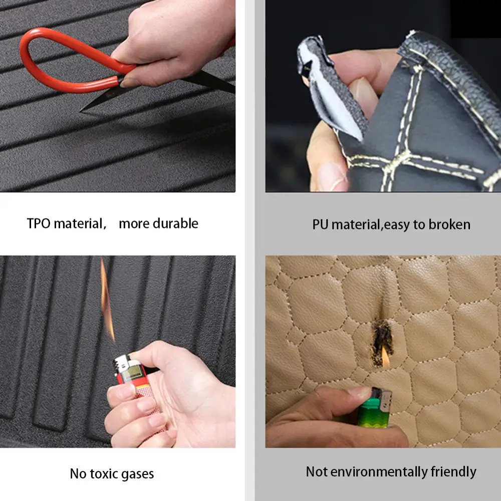 Черный резиновый коврик для багажника задний напольный лоток груза