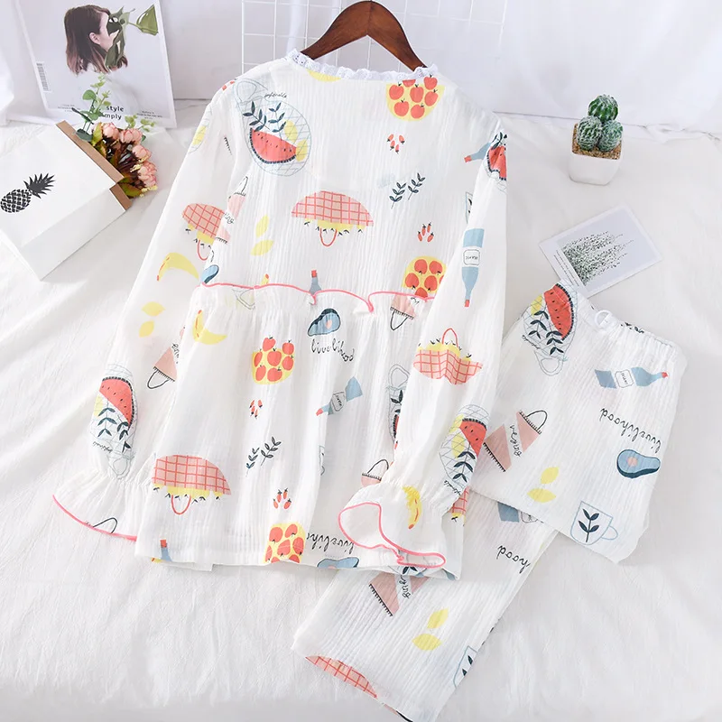 Сезон весна лето Тонкая марля Домашний сервис Послеродовой хлопок Zoubu Костюмы