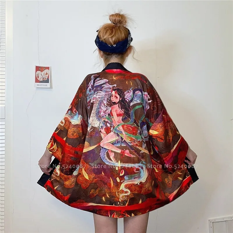 Японских самураев пластичный монтаж и рисунком подъемного крана кимоно юката