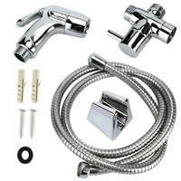 1set Toilet Bidet Sprayer Set Kit Handheld Stainless Steel Hand Bidet Faucet For Bathrooms Handheld Shower Head Nozzle Hose Set
