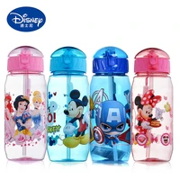 disney cartoon mickey mouse miniie childrens plastic cup straw cup students drinking water kid bottle leak proof new 450ml