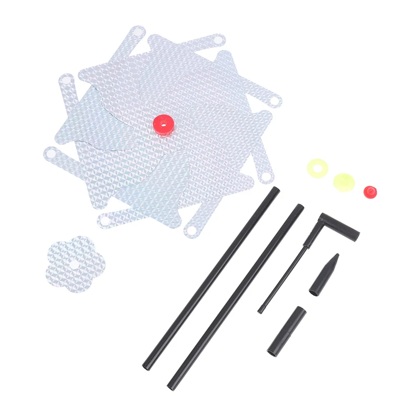 

1pcs Bird Repeller Silver Pinwheel Reflective Sparkly Bird Deterrent Windmill Protect Garden Plant Flower Garden Lawn Decoration